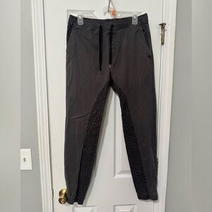 Black Gray Joggers with Patterned Sides
